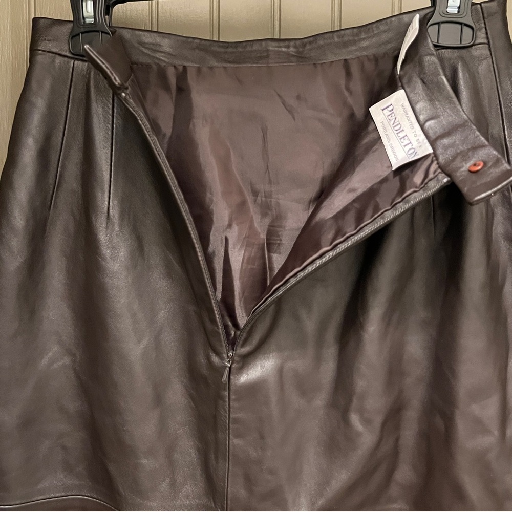 Pendleton | Dark Chocolate Brown 100% Shell Leath… - image 4